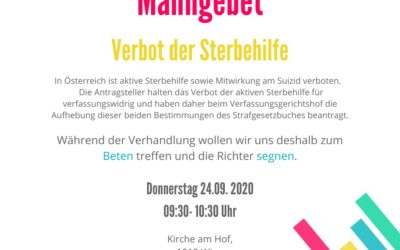 Gebet – Sterben an der Hand und nicht durch die Hand eines Menschen