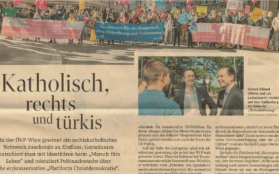 Replik auf den Standard Beitrag “Ein rechtskatholisches Netzwerk gewinnt in der Wiener ÖVP an Einfluss”