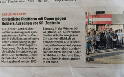 Kronen Zeitung berichtet über Protestaktion