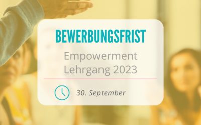 Ausschreibung Empowerment Lehrgang 2023/2024